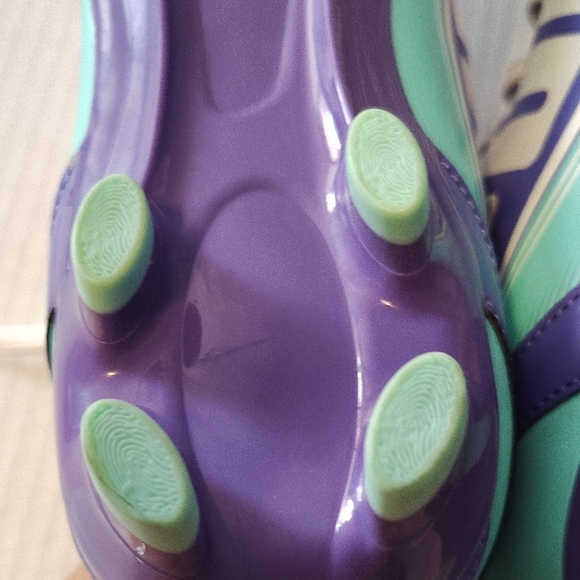 New,Puma Purple and Green Athletic Cleats with Synthetic Leather Upper - Picture 12 of 14